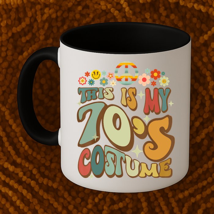 Retro Groovy This Is My 70's Costume Funny 70s Party Vintage Mug