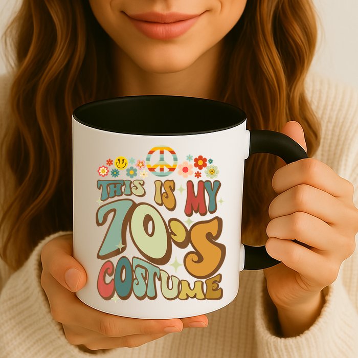 Retro Groovy This Is My 70's Costume Funny 70s Party Vintage Mug