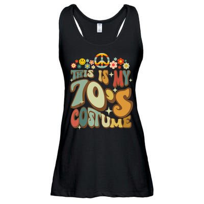 Retro Groovy This Is My 70's Costume Funny 70s Party Vintage Ladies Essential Flowy Tank