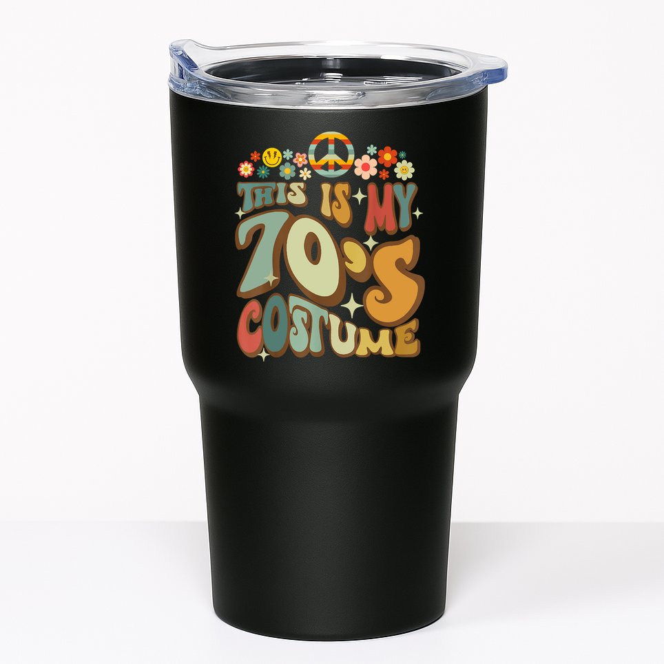 Retro Groovy This Is My 70's Costume Funny 70s Party Vintage Tumbler