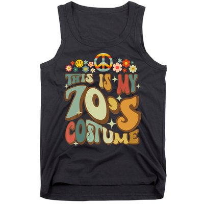 Retro Groovy This Is My 70's Costume Funny 70s Party Vintage Tank Top