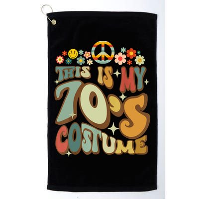 Retro Groovy This Is My 70's Costume Funny 70s Party Vintage Golf Towel