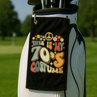 Retro Groovy This Is My 70's Costume Funny 70s Party Vintage Golf Towel