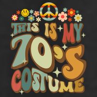Retro Groovy This Is My 70's Costume Funny 70s Party Vintage Golf Towel