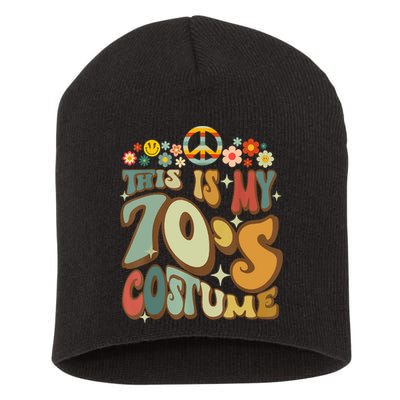 Retro Groovy This Is My 70's Costume Funny 70s Party Vintage Short Acrylic Beanie
