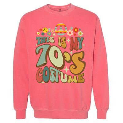 Retro Groovy This Is My 70's Costume Funny 70s Party Vintage Garment-Dyed Sweatshirt