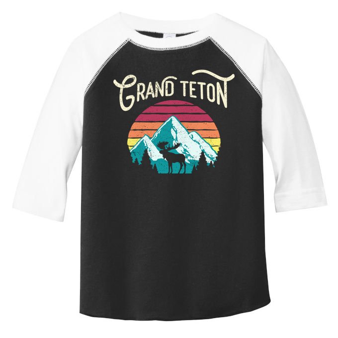 Retro Grand Teton National Park Wy Mountain State Cute Gift Toddler Fine Jersey T-Shirt