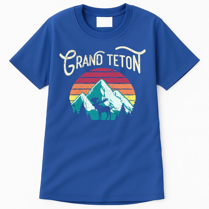 Retro Grand Teton National Park Wy Mountain State Cute Gift Tall T-Shirt
