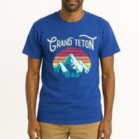Retro Grand Teton National Park Wy Mountain State Cute Gift Tall T-Shirt