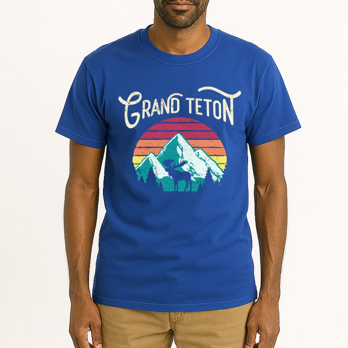 Retro Grand Teton National Park Wy Mountain State Cute Gift Tall T-Shirt