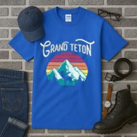 Retro Grand Teton National Park Wy Mountain State Cute Gift Tall T-Shirt