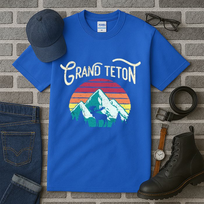 Retro Grand Teton National Park Wy Mountain State Cute Gift Tall T-Shirt