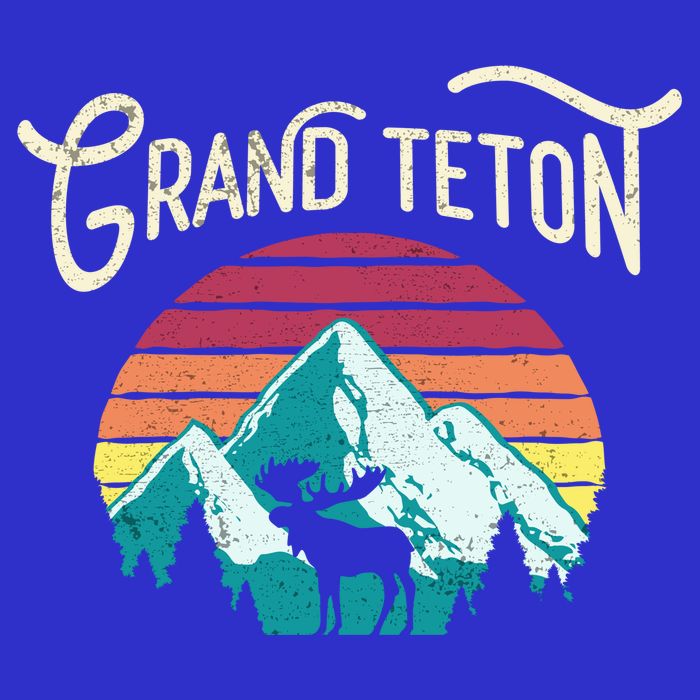 Retro Grand Teton National Park Wy Mountain State Cute Gift Tall T-Shirt