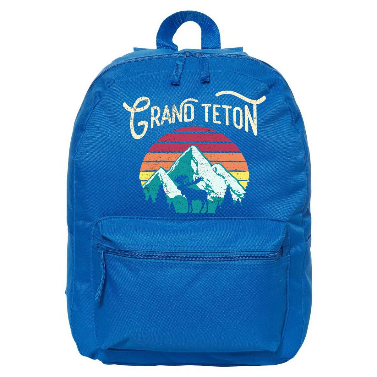 Retro Grand Teton National Park Wy Mountain State Cute Gift 16 in Basic Backpack