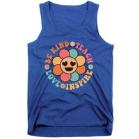 Retro Groovy Teacher Be Kind Teach Love Inspire Gift Tank Top