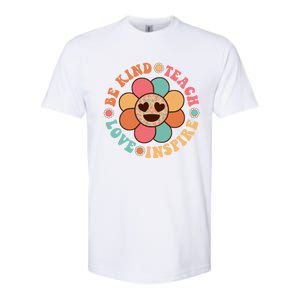 Retro Groovy Teacher Be Kind Teach Love Inspire Gift Softstyle CVC T-Shirt