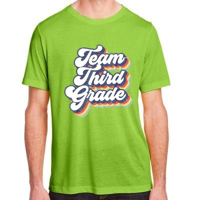 Retro Groovy Team Third Grade Back To School Teacher Student Gift Adult ChromaSoft Performance T-Shirt