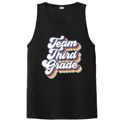 Retro Groovy Team Third Grade Back To School Teacher Student Gift PosiCharge Competitor Tank