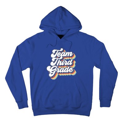 Retro Groovy Team Third Grade Back To School Teacher Student Gift Hoodie