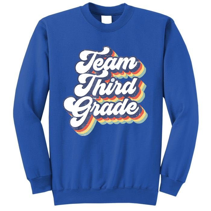 Retro Groovy Team Third Grade Back To School Teacher Student Gift Sweatshirt