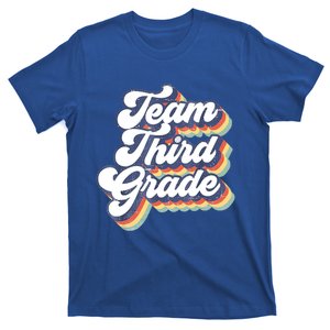 Retro Groovy Team Third Grade Back To School Teacher Student Gift T-Shirt