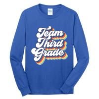 Retro Groovy Team Third Grade Back To School Teacher Student Gift Tall Long Sleeve T-Shirt