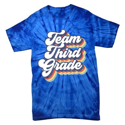 Retro Groovy Team Third Grade Back To School Teacher Student Gift Tie-Dye T-Shirt