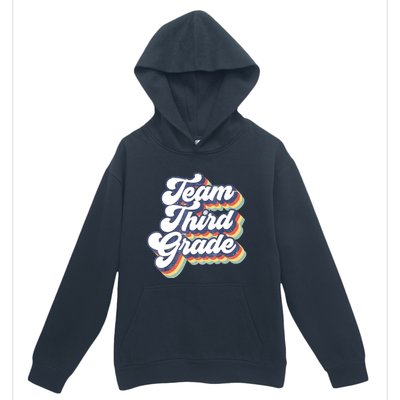 Retro Groovy Team Third Grade Back To School Teacher Student Gift Urban Pullover Hoodie