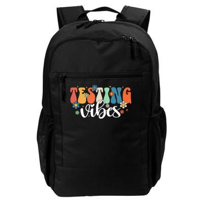 Retro Groovy Testing Vibes Rock The Test Testing Day Teacher Student Daily Commute Backpack