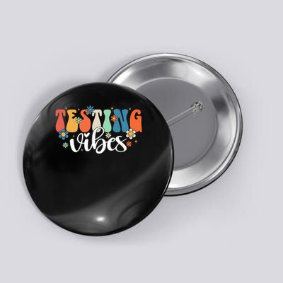 Retro Groovy Testing Vibes Rock The Test Testing Day Teacher Student Button