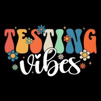Retro Groovy Testing Vibes Rock The Test Testing Day Teacher Student Flat Bill Trucker Hat