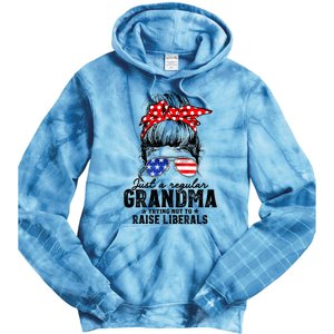 Regular Grandma Trying Not To Raise Liberals Voted For Trump Tie Dye Hoodie