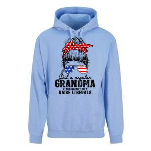 Regular Grandma Trying Not To Raise Liberals Voted For Trump Unisex Surf Hoodie