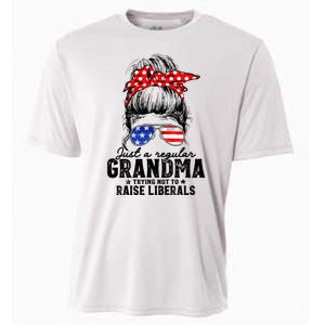 Regular Grandma Trying Not To Raise Liberals Voted For Trump Cooling Performance Crew T-Shirt