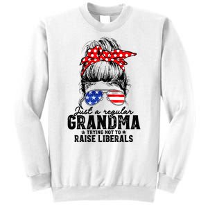 Regular Grandma Trying Not To Raise Liberals Voted For Trump Sweatshirt