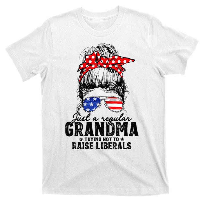 Regular Grandma Trying Not To Raise Liberals Voted For Trump T-Shirt