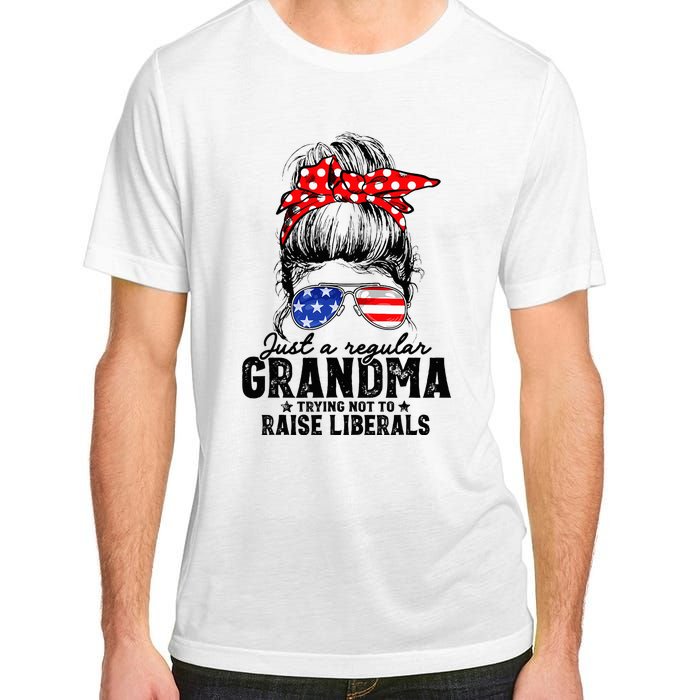 Regular Grandma Trying Not To Raise Liberals Voted For Trump Adult ChromaSoft Performance T-Shirt