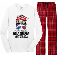 Regular Grandma Trying Not To Raise Liberals Voted For Trump Long Sleeve Pajama Set