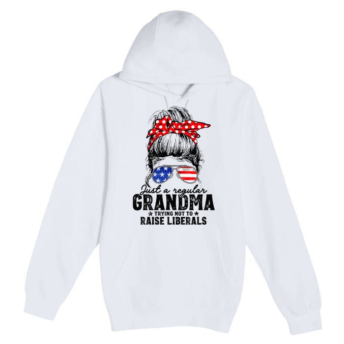 Regular Grandma Trying Not To Raise Liberals Voted For Trump Premium Pullover Hoodie