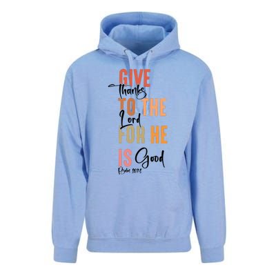 Retro Givethanks To The Lord Fall Thanksgiving Christian Autumn Unisex Surf Hoodie