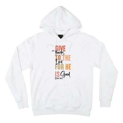 Retro Givethanks To The Lord Fall Thanksgiving Christian Autumn Hoodie