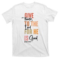 Retro Givethanks To The Lord Fall Thanksgiving Christian Autumn T-Shirt