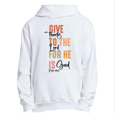 Retro Givethanks To The Lord Fall Thanksgiving Christian Autumn Urban Pullover Hoodie