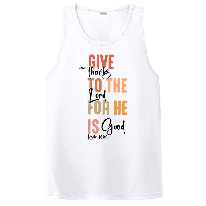 Retro Givethanks To The Lord Fall Thanksgiving Christian Autumn PosiCharge Competitor Tank