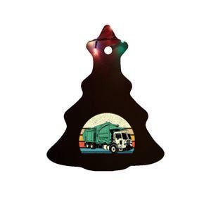 Retro Garbage Truck Dump Trash Collector Recycling Lover Ceramic Tree Ornament