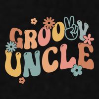 Retro Groovy Uncle Flower Power Hippie Family Groovy Vibes Gift Ladies PosiCharge Tri-Blend Wicking Tank