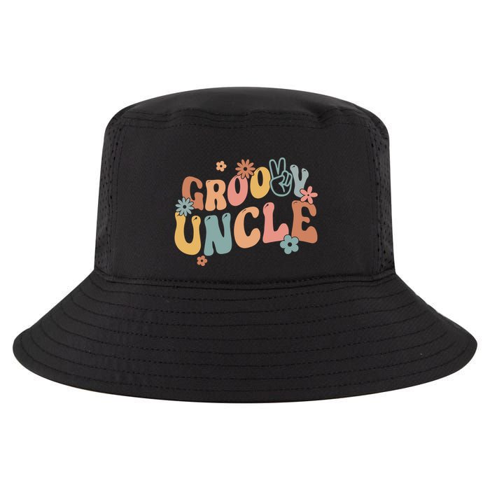 Retro Groovy Uncle Flower Power Hippie Family Groovy Vibes Gift Cool Comfort Performance Bucket Hat