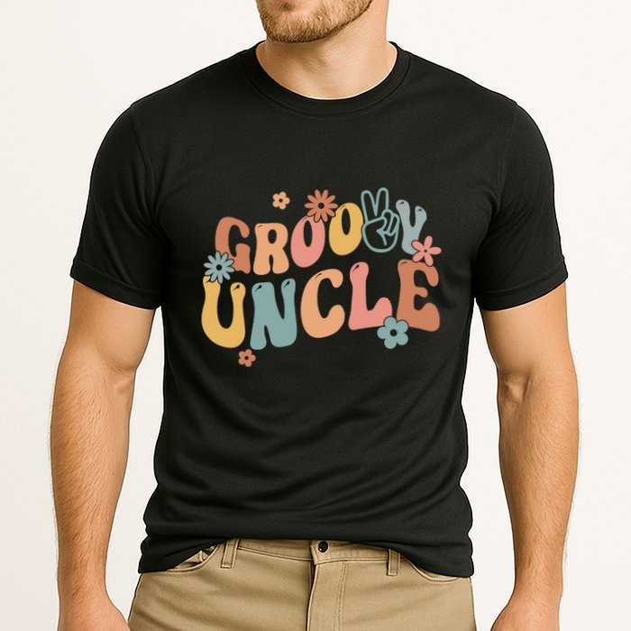 Retro Groovy Uncle Flower Power Hippie Family Groovy Vibes Gift Performance Shirt