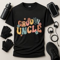 Retro Groovy Uncle Flower Power Hippie Family Groovy Vibes Gift Performance Shirt