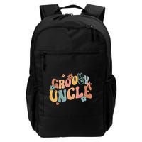 Retro Groovy Uncle Flower Power Hippie Family Groovy Vibes Gift Backpack